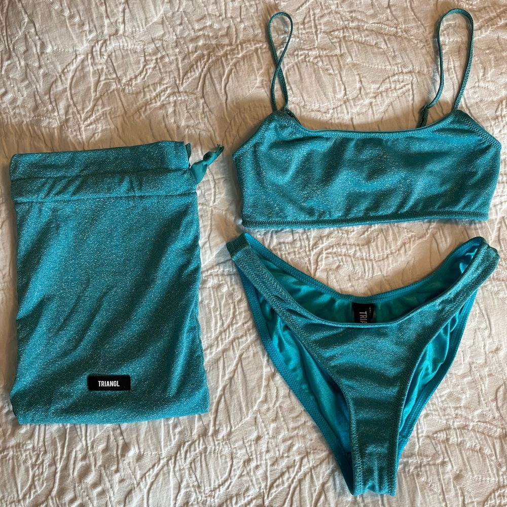 Triangl Baby Blue Sparkle Mica Bikini Set